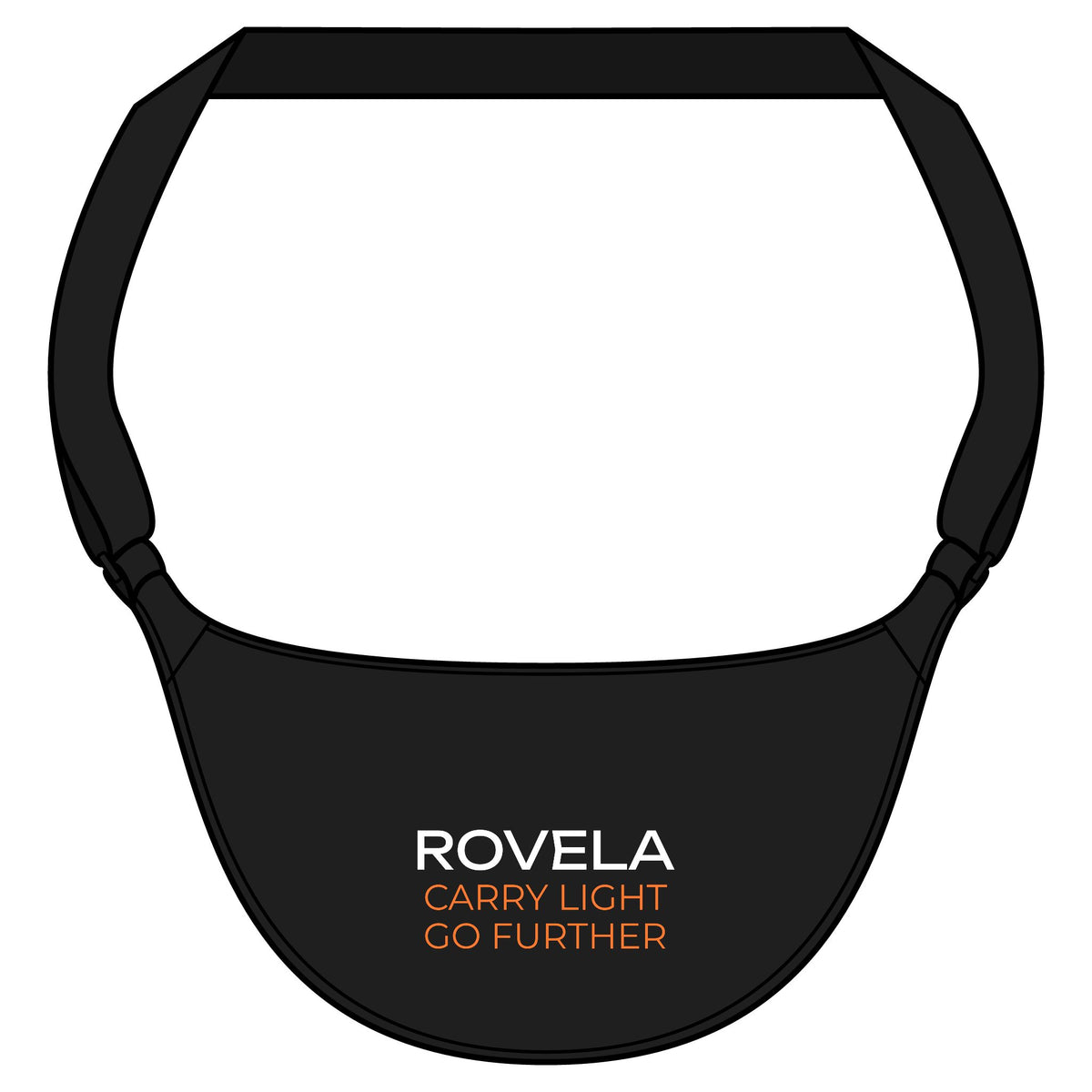 Black Crossbody Bag | Rovela Matte — Deep Black